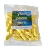 Heritage & Souvenir Gifts - Euro Slot Hang Bag Finished with a White Label with a Photograph & Text of your Choice - Foam Bananas 80g Outer 18