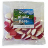 Heritage & Souvenir Gifts - Euro Slot Hang Bag Finished with a White Label with a Photograph & Text of your Choice - Heart Sweets 100g Outer of 18