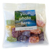 Heritage & Souvenir Gifts - Euro Slot Hang Bag Finished with a White Label with a Photograph & Text of your Choice - Jelly Babies 100g Outer of 18