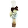 Promotional - Milk Chocolate With Hazelnut Flavouring Hot Chocolate Stirrer 35g Finished with a Coloured Satin Twist Tie Bow & Swing Tag