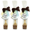Promotional - Milk Hot Chocolate Stirrer 35g Finished with a Colour Satin Twist Tie Bow & Swing Tag