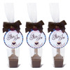 Hames - Vegan Friendly Mlk Chocolate Stirrer 35g With Brown Twist Tie Bow & Swing Tag x Outer of 18