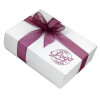 Promotional - 6 Chocolate Assortment Presented in a White Box with Full Colour Digital Printed Logo on the Lid Finished with a Beautiful Hand Tied Bow