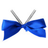 Blue Satin Twist Tie Bow 65mm Span x16mm Ribbon Tails