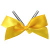 Daffodil Yellow Satin Twist Tie Bow 65mm Span x16mm Ribbon Tails