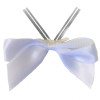 White Satin Twist Tie Bow 65mm Span x16mm Ribbon Tails