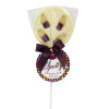 Hames - Luxury Spotty Lollies White Chocolate Lollipops Decorated with Cola Bottles x Outer of 18
