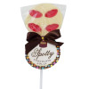 Hames - Luxury Spotty Lollies White Chocolate Lollipops Decorated with Juicy Lips x Outer of 18