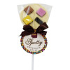 Hames - Luxury Spotty Lollies White Chocolate Lollipops Decorated with Liquorice Allsorts x Outer of 18