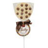 Hames - Luxury Spotty Lollies White Chocolate Lollipops Decorated with Milk Buttons x Outer of 18