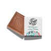 Promotional Milk Chocolate Neapolitan Wrapped in Silver Foil Finished with Contemporary Christmas Wishes Wrapper