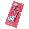 Promotional Red, White & Green Candy Cane Presented On a Ho-Ho-Ho! Christmas Fat Cat Insert Card