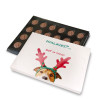 Cute Dog Wearing Reindeer Antlers Desktop Milk Chocolate (Foiled Tray) Advent Calendar 48g x Outer of 26