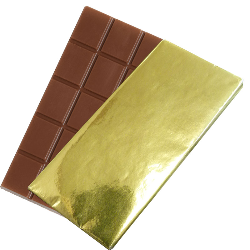 Chocolate with store the gold wrapper